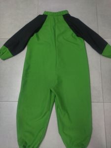 Kids Costumes to Hire - Green & Black Onesie - CHILD